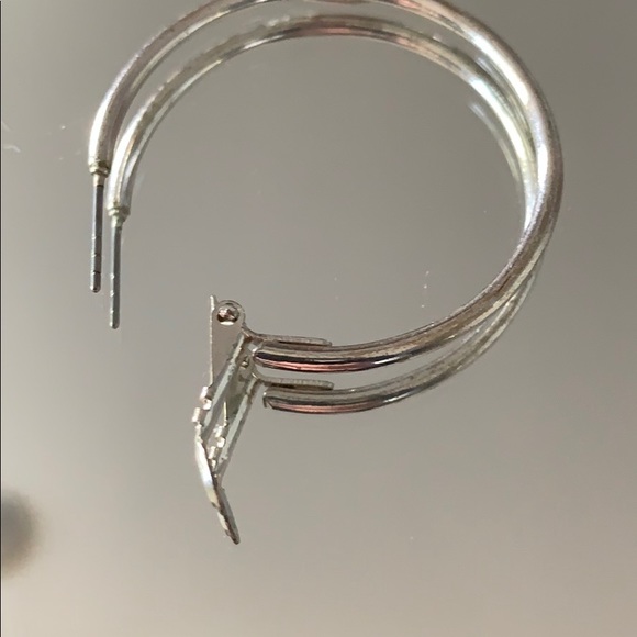 Silver Hoops - Picture 2 of 3